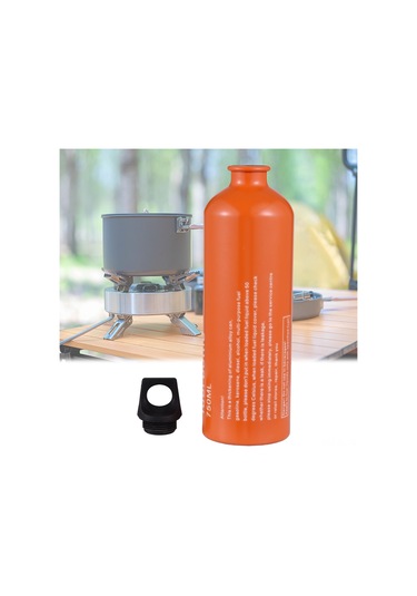Hombey 750ml Alüminyum Alaşımlı Dışarıda Kullanım Yakıt Flashtasi - Kamp, Yürüyüş, Piknik İçin Alkol Ve Yakıt Saklama Turuncu