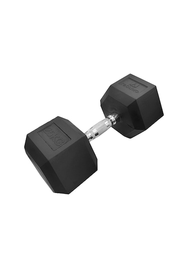 Rebuwo 25 KG 1 Adet  Hex Dambıl Kauçuk Altıgen Dambıl Hex Dumbbell