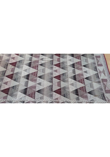 Algelsineve Keops Desen 6M2 Serme Halı Örtüsü, Savan, Pike Bordo - Krem