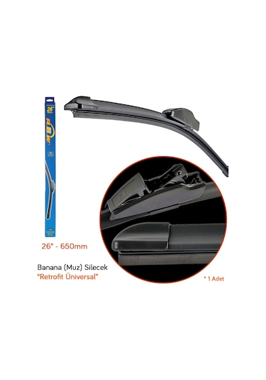 Rbw Retrofit Üniversal Muz Tipi Banana Silecek 26'' 650 MM