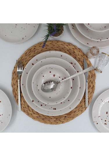 Point 18 Parça 6 Kişilik Yemek Takımı Karemel