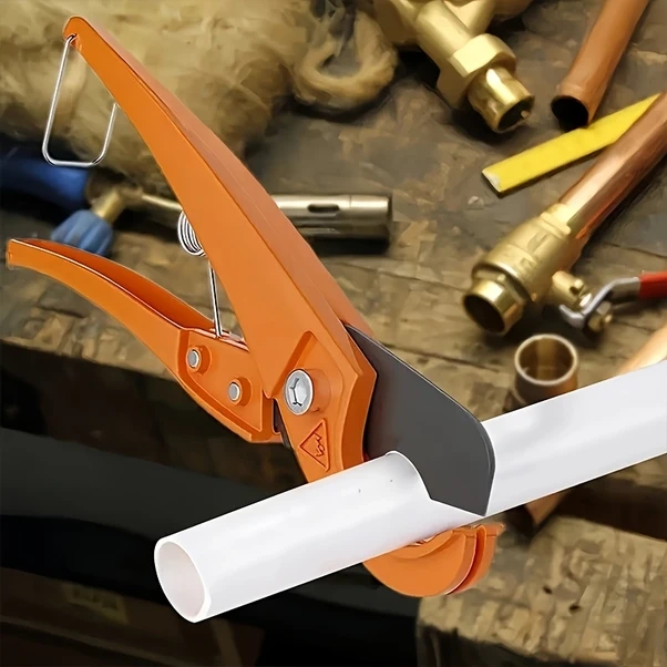 Gateesat Turuncu Pvc Boru Kesici - Pex Ve Plastik Borular İçin Pratik Ayarlanabilir Mekanizma Turuncu