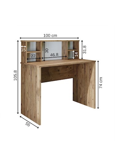 Paris Çalışma Masası , Çocuk Masası, Ofis Masası 100 Cm Atlantik Çam Paris Çalışma Masası , Çocuk Masası, Ofis Masası 100 Cm Atlantik Çam