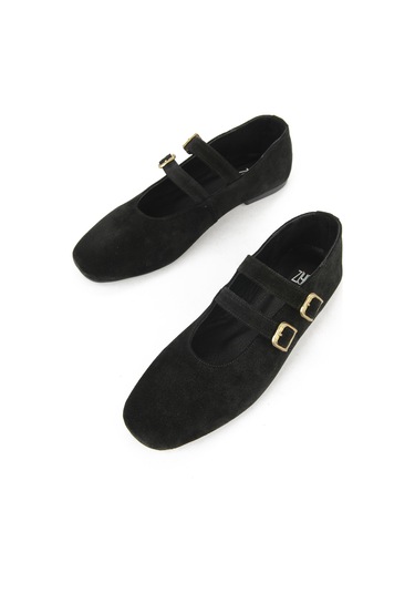 Ziya, Kadın Hakiki Deri Babet 153111z4083 Siyah 153111z4083 000 Siyah