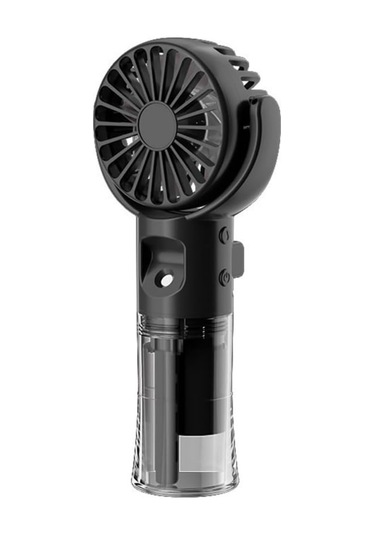 Taşınabililir Su Hazneli Mini Usb Şarjlı 3 Kademeli Askılı El Vantilatör Fan Soğutucu F4 Siyah