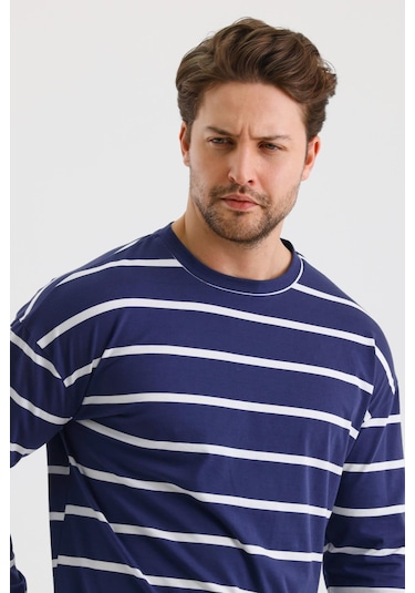 Alexander Gardi Alexandergardı Çizgili Regular Fit Sweatshırt E24-00158 001