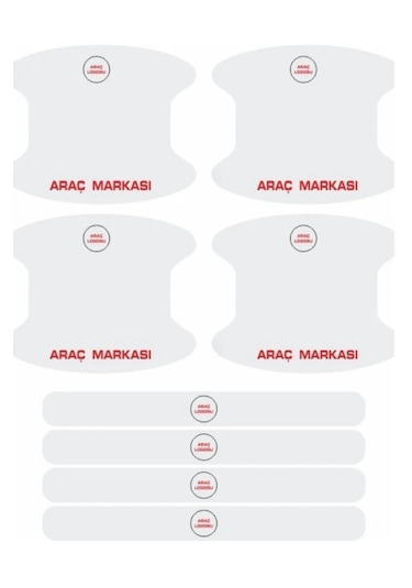 Honda Marka Araçlar İçin Kapı Kolu Çizik Önleyici 8'li Set