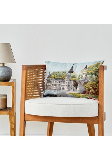 Karaca Home Boğaziçi Bej İç Dolgulu Kırlent 32x50 Cm Şık Ve Konforlu Dekoratif Yastık Bej