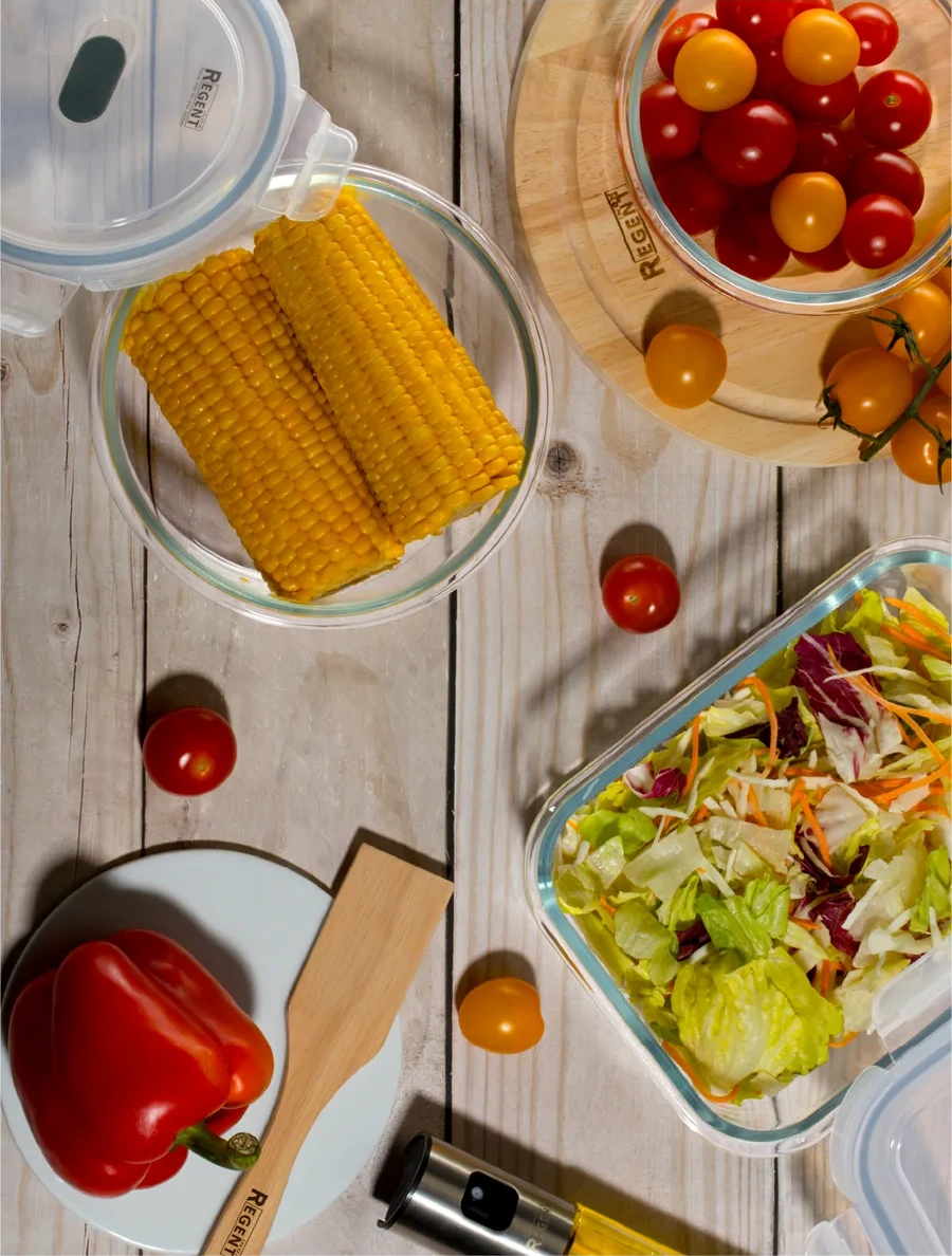 Regent İnox Kapaklı Cam Yemek Kabı 428897199 Beyaz