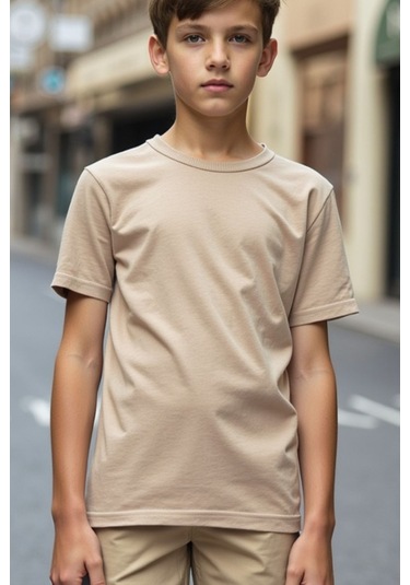 Vizon Çocuk T-shirt Kız Erkek Unisex %100 Pamuk Vizon