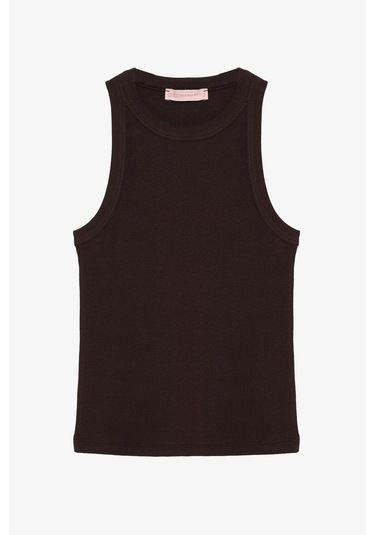 Quzu Koyu Kahve Kadın Atlet 60081 Koyu Kahve