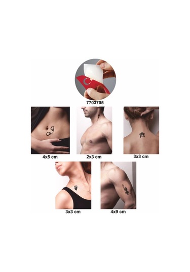 Şeytan Azapta 5 Li Set Geçici Dövme Kına Şablonu