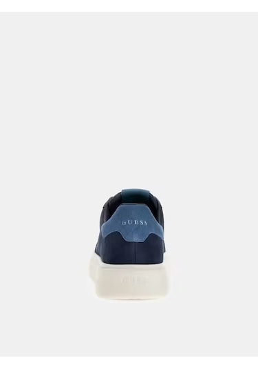 Guess Plaza Deri Erkek Sneaker Ayakkabı Fmpplasue12 Mavi