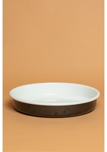 Velluto Nero Yuvarlak Emaye Siyah Fırın Tepsisi Ebutay Siyah