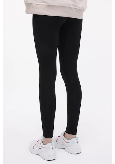 Lumberjack Wb Şardonlu Polar 26ct641 4pr Kadın Tayt Siyah