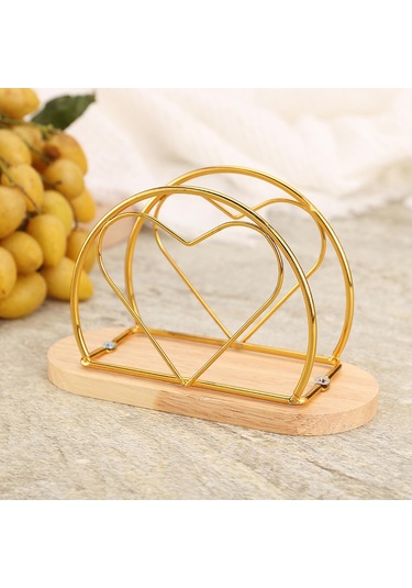 Homyl Masa Masaüstü Süsleme Şekli Için Peçete Tutucu Altın