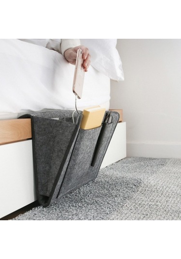Ulzyvf Yatak Başı Düzenleyici - Çok Amaçlı Felt Cep Organizatör 32x20cm Diğer
