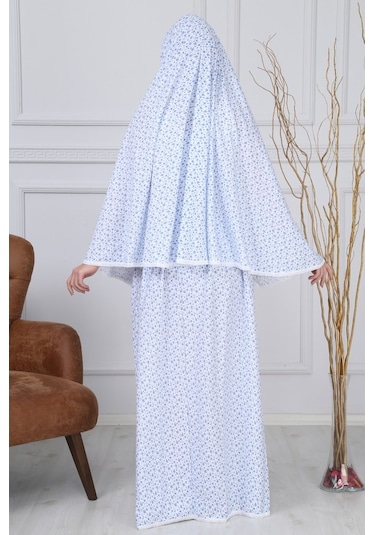 Iki Parça Pratik Namaz Elbisesi Beyaz