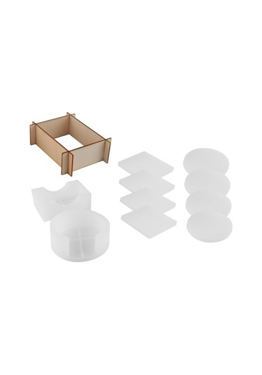 Ulzyvf Silikon Bardak Altlığı Kalıpları 8'li Set, Farklı Tasarımlar Diğer