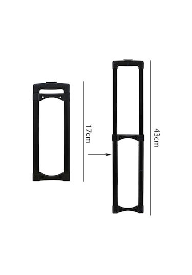 Homyl Dıy Bavul Gerilebilir Kolu Tamir Parçaları Dışarı Siyah