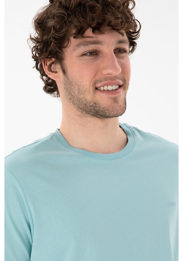U.S. Polo Assn. Erkek Regular Fit Bisiklet Yaka Aqua Basic Tişört 50305928-VR007 U.S. Polo Assn. Erkek Regular Fit Bisiklet Yaka Aqua Basic Tişört 50305928-VR007