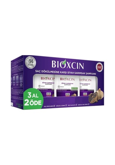 Siyah Sarımsaklı Şampuan 3'lü