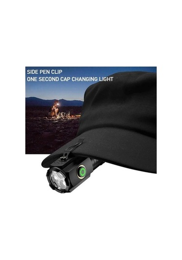 Ulzyvf Createtech Yürüyüşü Siyah Led Kamp Feneri, Dayanıklı Alüminyum Dk, Mini Mıknatıslı Güçlü Fener, Siyah