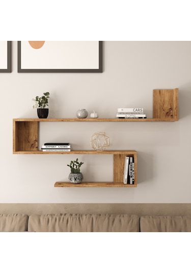 Robin Home Duvar Rafı Kitaplık Atlantik Çam No 10