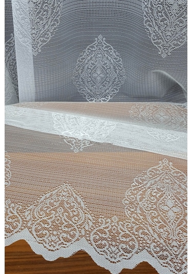 Evdepo Home Damask Kullanıma Hazır Tül Perde (546640830)