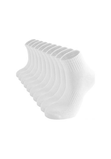 Xindoker Bayanlar İçin Nefes Alabilir İnce Pamuklu Kısa Bardak Spor Çorapları - Teri Emici, Cilt Dostu - Beyaz 5'li Paket Beyaz