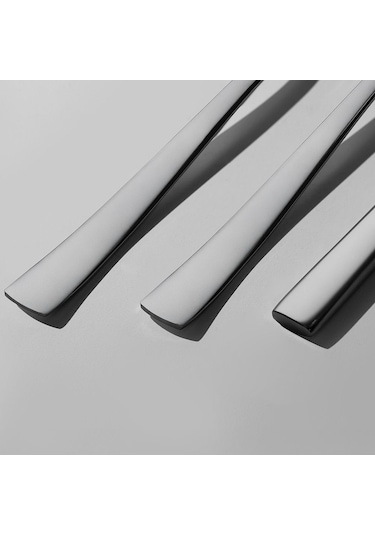 Nehir Deniz Saten 6 Kişilik 30 Parça Çatal Kaşık Takımı Gümüş