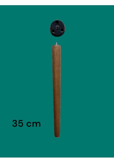 4 Adet Ceviz Boyalı Ahşap Konik 35 Cm Zigon,orta Sehpa,puf,komidi