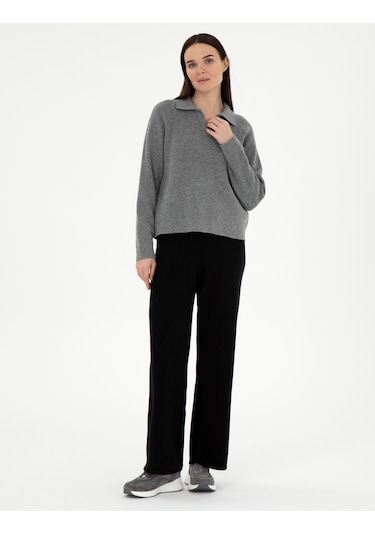 Pierre Cardin Kadın Siyah Pantolon Triko 50290571-vr046 Siyah