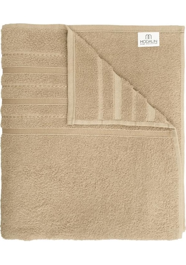 Bej Banyo Havlusu Tekli Dora 90x150 Cm Yüksek Emici Bej