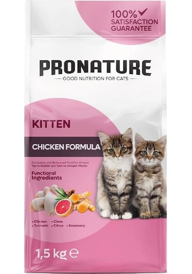 Pronature Tavuklu ve Pirinçli Yavru Kedi Maması 1500 G