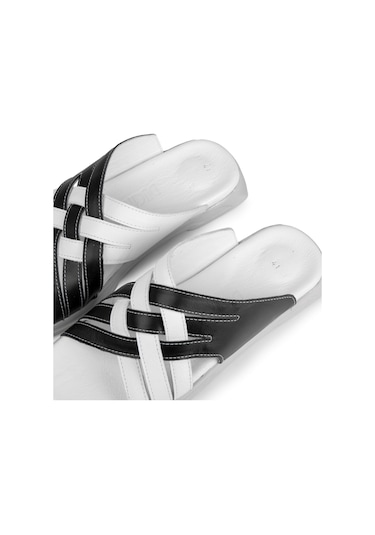 Croes Hakiki Deri Erkek Terliği, Hakiki Deri Terlik, Ortopedik Taban Terlik, Hafif Deri Terlik Beyaz