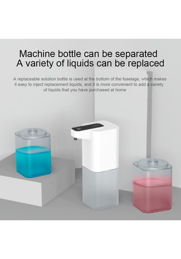 Otomatik Köpük Sabunluk Usb Şarjlı Temassız Dispenser 2 Beyaz