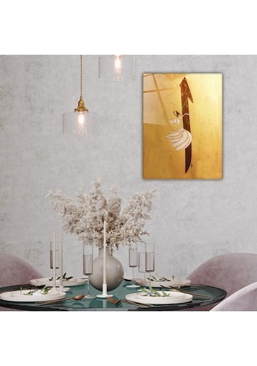 Decorita | Dini Islami Tablo | Elif Harfi | Cam Tablo