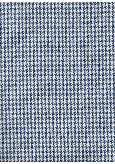 Enesar Home Keten Kaz Ayağı Döşemelik Kumaş Premium Dokuma Mavi 100 x 140 cm