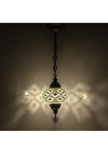 Dekoratif Mozaik Avize Tekli Sarkıt Gece Lambası Renkli