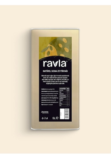 Ravla Naturel Sızma Zeytinyağı - Sofralık 5l
