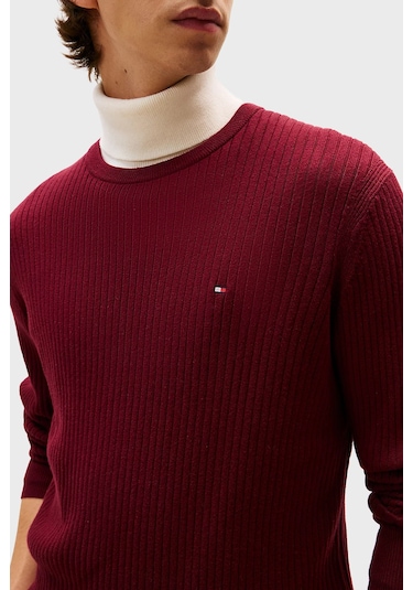 Tommy Hilfiger Erkek Kazak Mw0mw40449 Vlp Bordo Bordo