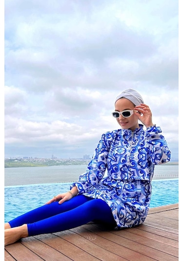 Kahijab Sea Tesettür Mayo - L Mavi