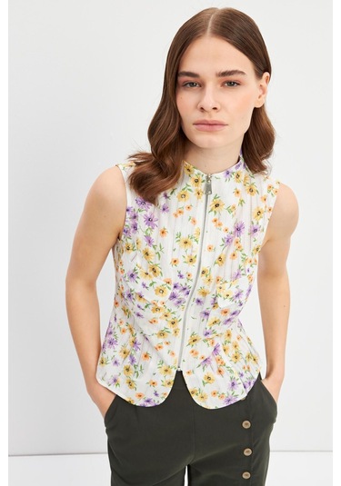 Stella Pulvis Çok Renkli Fermuarlı Cepli Kuplu Bluz Çok Renkli