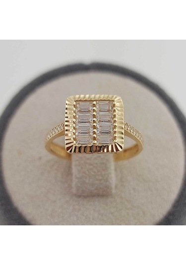 Altınbeyı Baget Taşlı Altın Yüzük 14 Ayar 2.30 Gram Abyyzk0150