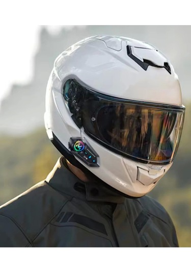 Y12 Motor Kask Kulaklık Rgb Modlu Radyolu Motosiklet Kulaklık 5.3 Bluetooth Intercom