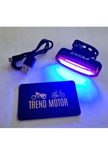 Polis Çakar Flaşör Mavi Kırmızı Işık Bisiklet - USB ŞARJLI