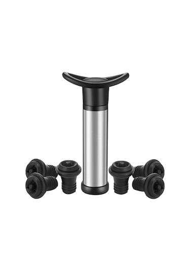 Kırmızı Şarap Tazelik Koruyucu Vakum Pompası 6 Silikon Tıpa