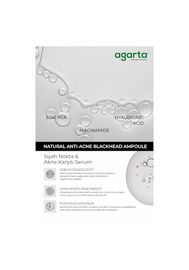 Agarta Siyah Nokta ve Akne Karşıtı Serum 50 ML