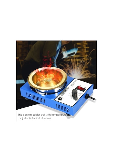 Hallow 300 W 220 V 100 MM 1200g Mini Kurşunsuz Lehim Pot Titanium